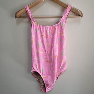 LILLY PULITZER Size 10 Pink Shorebirds 1 Pc Swimsuit Bathing‎ Suit Beach Resort